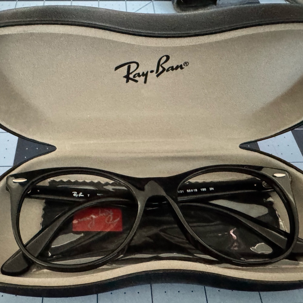 Ray-Ban WAYFARER II- RB2185F  Black Eyewear- No Lenses